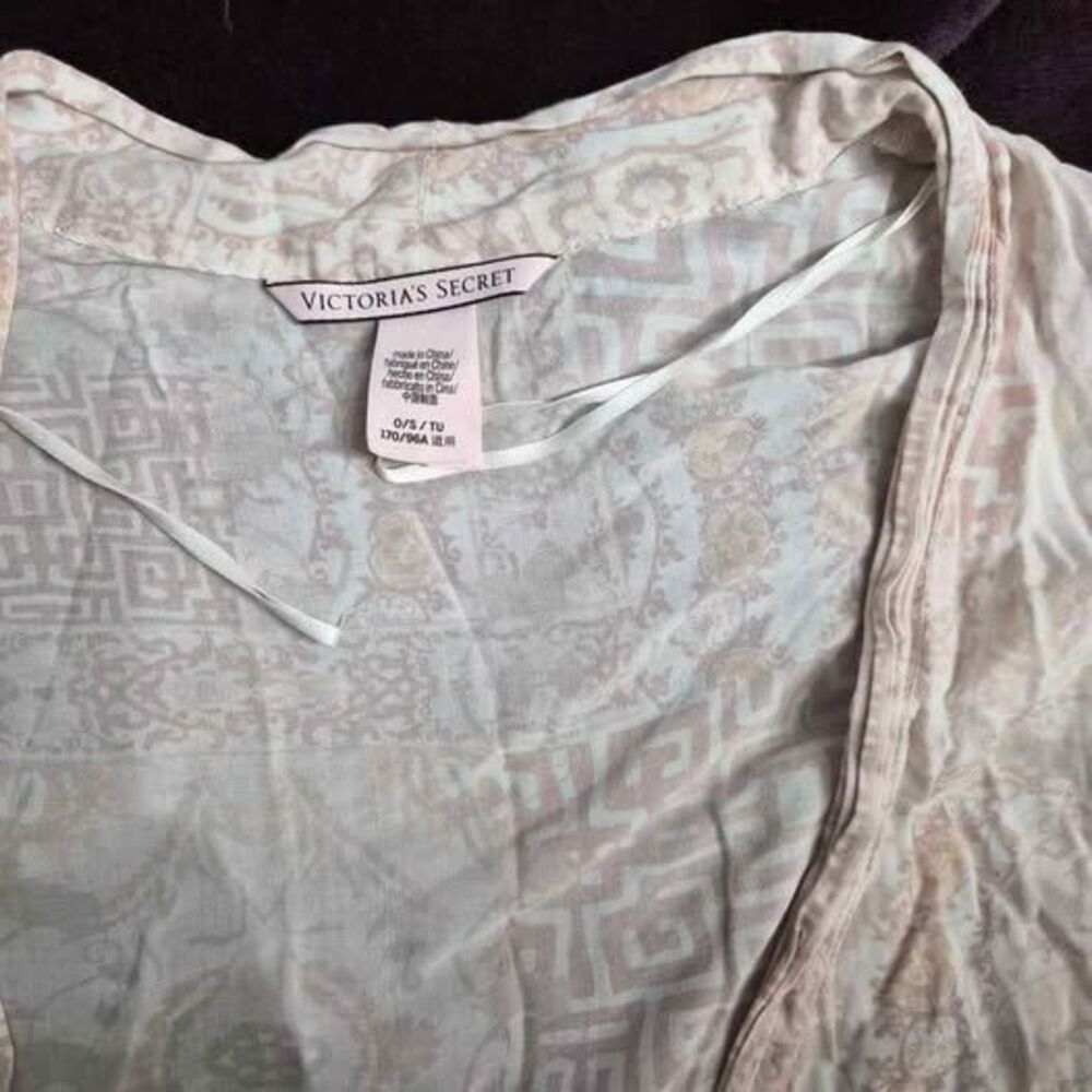 Victoria's Secret OS One Size Kimono Beach Cover Up Pink Geometric Wrap - Picture 4 of 5
